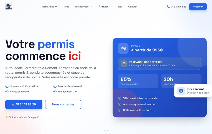 Capture du site Formaroute
